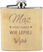 GRAWER Piersiówka 200 ml personalizowany prezent DLA MĘŻA różne wzory