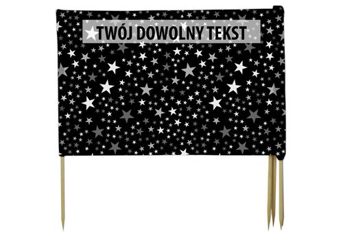 PARAWAN PLAŻOWY Czarne gwiazdki z indywidualnym  napisem 4 PANELE 15.4 na Arena.pl