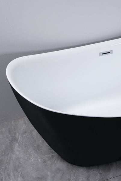 Wanna wolnostojąca Malta Czarno-biała zdjęcie 4