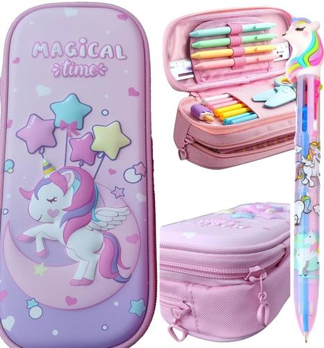 DUŻY PIÓRNIK PODWÓJNY DO SZKOŁY JEDNOROŻEC DŁUGOPI na Arena.pl