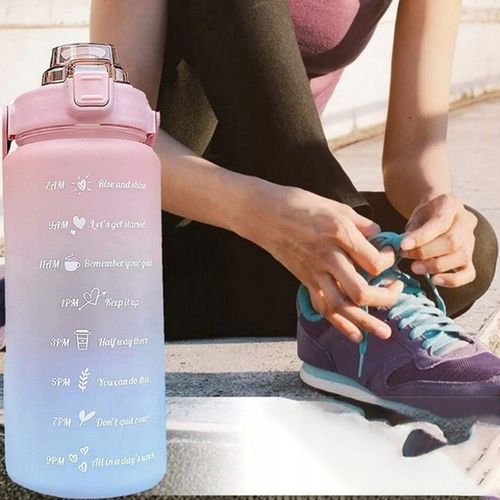 BUTELKA MOTYWACYJNA BIDON NA WODĘ 2000ml 2l ZE SŁOMKĄ Z UCHWYTEM MIARKĄ na Arena.pl