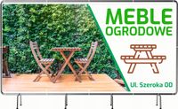 BANER REKLAMOWY 300x150 cm oczkowany projekt w cenie MEBLE OGRODOWE