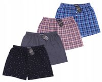 4x Bokserki Męskie Luźne Bawełniane - Oddychające Majtki Szorty Do Spania L