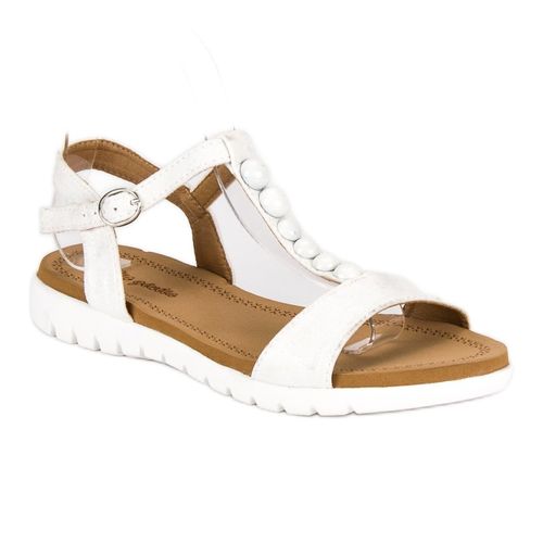 Białe płaskie sandały r.37 na Arena.pl