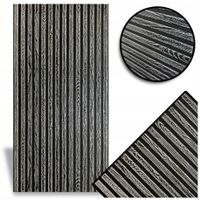 Panel Ścienny Lamel sufitowy Czarno - Srebrne Lamele 100x50cm 0,5m2
