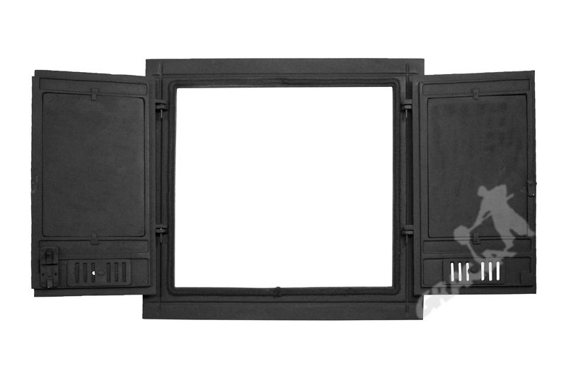 DRZWI A6 - 68X72 CM + TERMOMETR 0-250°C ŻELIWNE DO WĘDZARNI CHLEBOWE zdjęcie 2