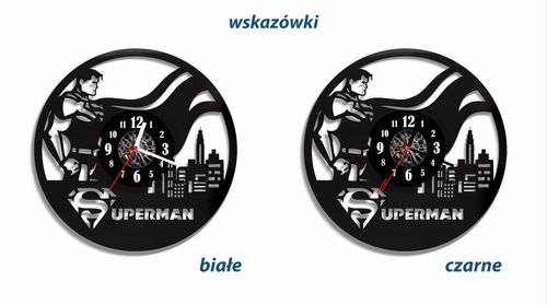 Zegar ścienny z płyty winylowej Superman 47.4 na Arena.pl