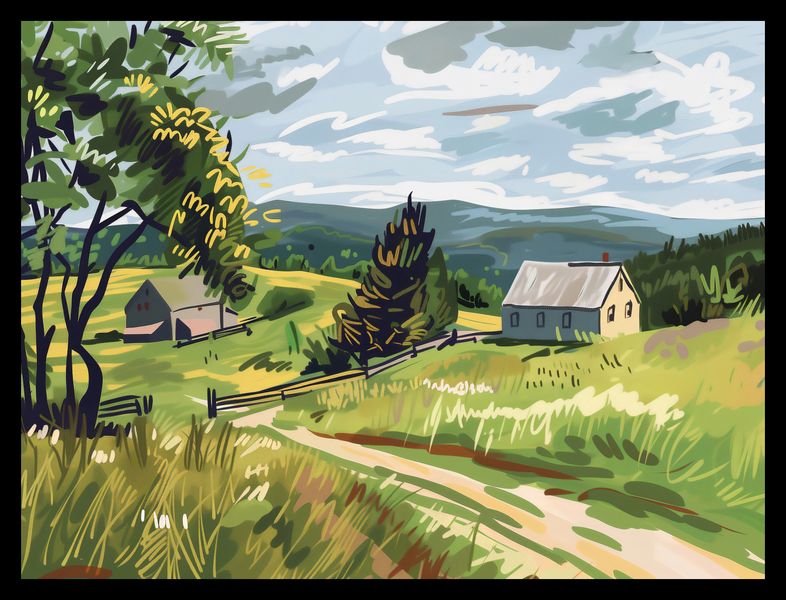 Plakat 40x30cm Bujna Wieś zdjęcie 2