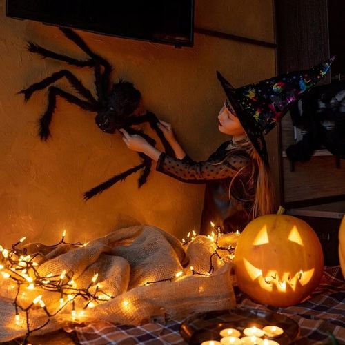 PAJĄK GiGANT HALLOWEEN WŁOCHATY STRASZNY Dekoracja Ozdoba Olbrzymi na Arena.pl