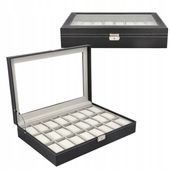 PUDEŁKO ETUI ORGANIZER SZKATUŁKA KUFEREK KASETKA NA ZEGARKI PREZENT 24