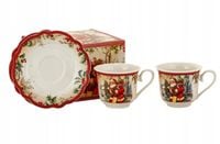 Kpl Filiżanki Świąteczne Boże Narodzenie 250 ml Filiżanka Zestaw Prezent