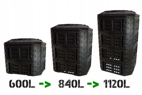 KOMPOSTOWNIK MODUŁOWY 600L CZARNY G-COMP POLSKI na Arena.pl