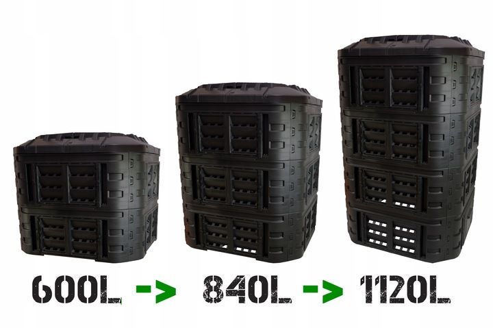 KOMPOSTOWNIK MODUŁOWY 600L CZARNY G-COMP POLSKI zdjęcie 7