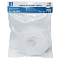 Biała spirala na przewody 4 mm 10 m praktyczne zabezpieczenie kabli
