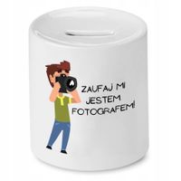 Skarbonka Dla Fotografa Zaufaj Mi Jestem Prezent Z Nadrukiem Ze Zdjęciem