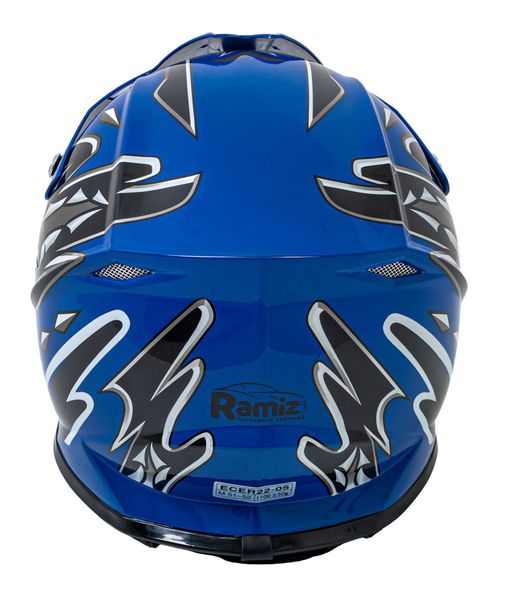 Kask Motocyklowy Enduro Niebieski S zdjęcie 5