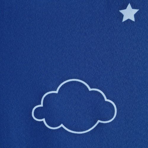 Zasłona nadruk chmur i gwiazdek na przelotkach NUBLES 140X250 granatowa na Arena.pl