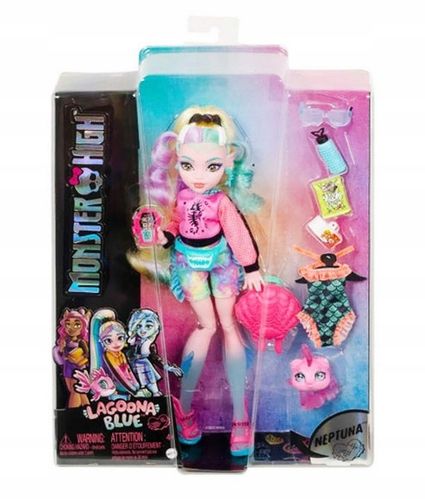 LALKA MONSTER HIGH LAGOONA BLUE + akcesoria HHK55 na Arena.pl