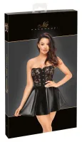 noir dress xl - krotka sukienka gorsetowa bez ramiączek czarna