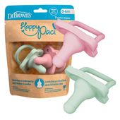 DR. BROWN'S Smoczek 0-6m na kształt smoczka do butelki 2-pak róż+zielony