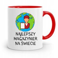 Kubek Czerwony Dla Magazyniera Najlepszy Na Z Nadrukiem Ze Zdjęciem