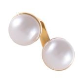 pierścionek z podwójną perłą z kolekcji afrodyta pearls by klaudia