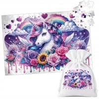 PUZZLE TRADYCYJNE - JEDNOROŻEC UNICORN KOŃ - 96 el