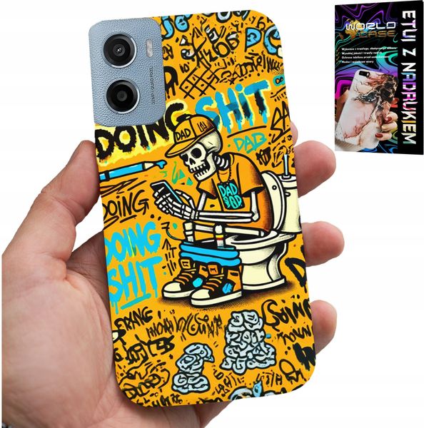 ETUI DO MOTOROLA E15 / G05 - DOING SHIT KOŚCIOTRUP NA KIBLU CASE zdjęcie 1