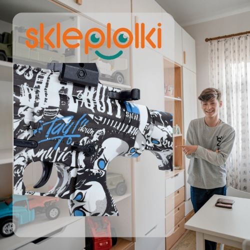 BEZPIECZNY WIELKI KARABIN NA KULKI ŻELOWE AUTOMAT MASZYNOWY PISTOLET BROŃ na Arena.pl