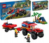 LEGO City 60412 Terenowy wóz strażacki z łodzią ratunkową Prezent
