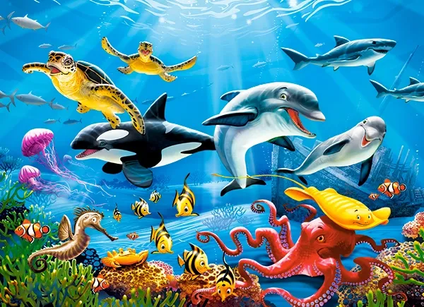 Puzzle 200 elementów. Podwodny świat zdjęcie 2