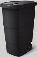 KOSZ POJEMNIK NA ŚMIECI ODPADY DO SEGREGACJI NA KÓŁKACH 90L CZARNY ANTRACYT
