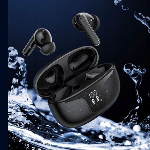 SŁUCHAWKI BEZPRZEWODOWE douszne TWS XY19 WODOODPORNE 2 mikrofony LED EKRAN na Arena.pl