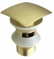 Korek Do Umywalek z Przelewem KLIK czarny złoty