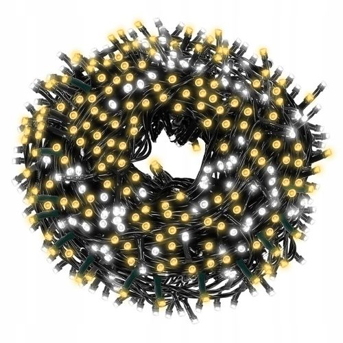 LAMPKI CHOINKOWE ZEWNĘTRZNE + FLASH 40m CIEPŁY BIAŁY IP44 ŚWIATEŁKA 500 LED na Arena.pl