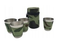 Kieliszki metalowe 25 ml ze stali nierdzewnej moro w etui