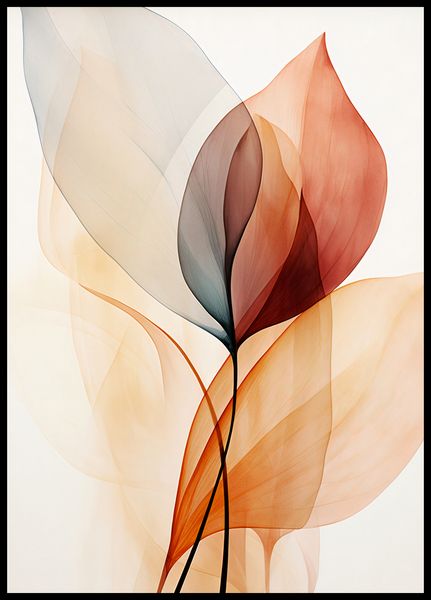 Plakat 64x90cm Eteryczne Liście zdjęcie 2