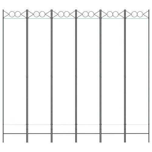 Parawan 6-panelowy, biały, 240x220 cm, tkanina na Arena.pl