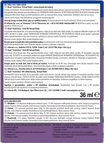 duck fresh discs virtual violet - żelowy krążek do toalety 36ml + aplikator na Arena.pl
