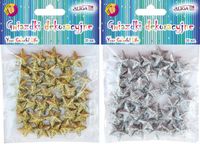 gwiazdki  plastikowe dekoracyjne z brokatem op.35szt. | GW-1385