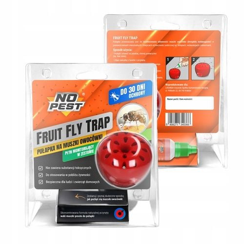PUŁAPKA NA MUSZKI OWOCÓWKI Z WABIKIEM FRUIT FLY TRAP NO PEST NATURALNA na Arena.pl
