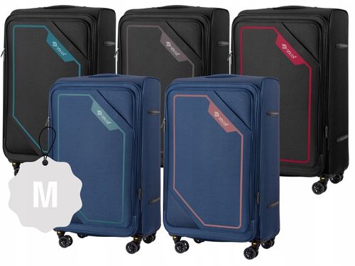 Walizka średnia podróżna M i GRATIS materiałowa miękka pojemna 23" codura na Arena.pl