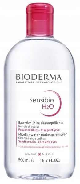 BIODERMA Sensibio H2O Woda micelarna do skóry wrażliwej 500ml zdjęcie 1