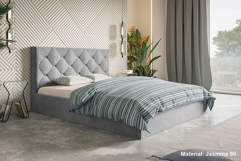 Łóżko tapicerowane slim4 180x200 ze stelażem i pojemnikiem kolory zdjęcie 4