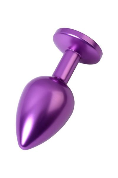 Purple anal plug TOYFA Metal,with a amethyst colored gem zdjęcie 3