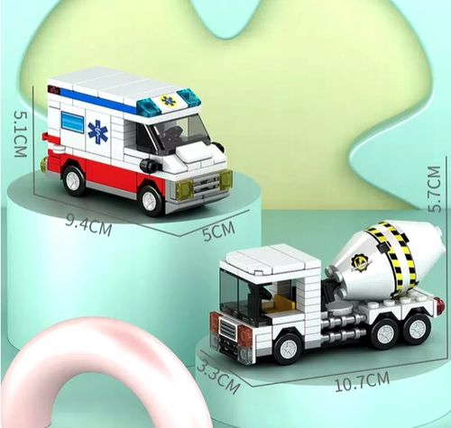 KLOCKI KONSTRUKCYJNE 8w1 POJAZDY MIEJSKIE ZESTAW KLOCKÓW DLA DZIECI na Arena.pl