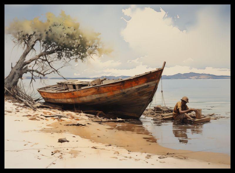 Plakat 55x40cm Spokój Przybrzeża zdjęcie 2