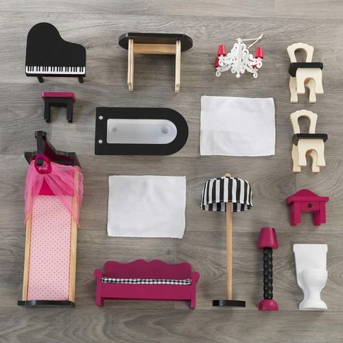 KidKraft - Drewniany domek dla lalek Amelia z mebelkami | 83 x 41 x 121 cm na Arena.pl