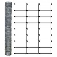 SIATKA LEŚNA 120/9/30 L - rolka 50m OCYNKOWANA do pola sady lasy budowa