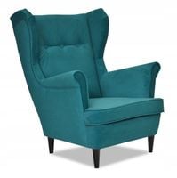 Fotel uszak ARI skandynawski Family Meble turkus zieleń morski instens